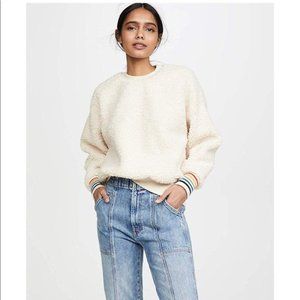 SUNDRY Women's Oversized Sherpa Sweatshirt S